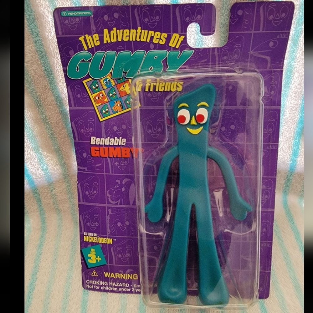 Vintage 1995 The Adventures of Gumby & Friends Bendable Gumby and Pokey